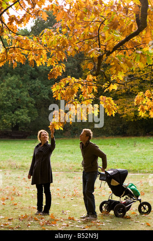 Couleurs d'automne sur Hampstead Heath NW3 London United Kingdom Banque D'Images