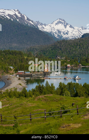 Dans la baie Kachemak flétan Cove en face de Homer, Alaska en été Banque D'Images