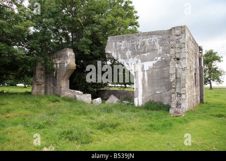 Le reste de la chambre non-magnétique à la Seconde Guerre Mondiale allemand V1 rocket site près de Vacquerie le Boucq, le nord de la France. Banque D'Images