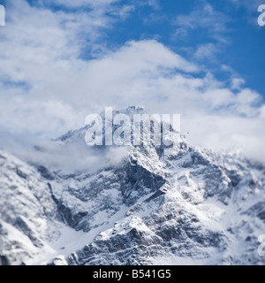La face nord du mont Zugspitze en hiver, la plus haute montagne de l'Allemagne Banque D'Images