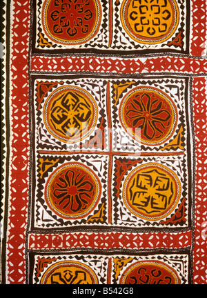 Motif en applique l'artisanat pakistanais de Rilly couvre-lit patchwork du Pakistan Banque D'Images