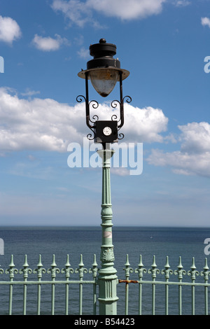 Lampe victorienne-post et balustrades Scarborough Banque D'Images