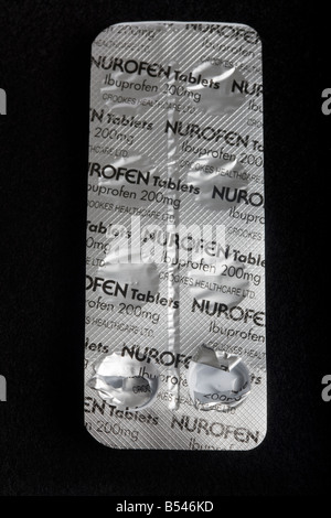 Pop Out Sachet de comprimés Nurofen Banque D'Images