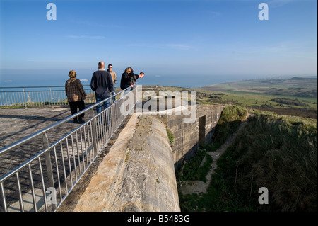Bunker WW2 France Cote d Opale Boulogne calais Cap Blanc Nez Soleil Ferry Banque D'Images
