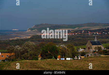 France Côte d Opale Boulogne calais Cap Blanc Nez Soleil Ferry Banque D'Images