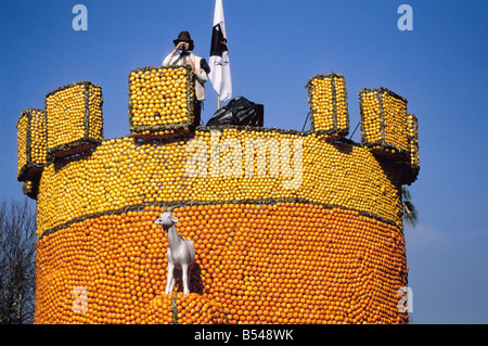 Fête du Citron de Menton dans le jardin Bioves Banque D'Images