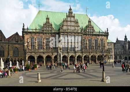 La ville de Brême Rathaus - ou à la mairie - à Brême, Allemagne Banque D'Images