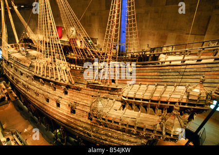 Vasa navire de guerre du 17ème siècle au Vasamuseet musée Vasa à Stockholm en Suède Banque D'Images
