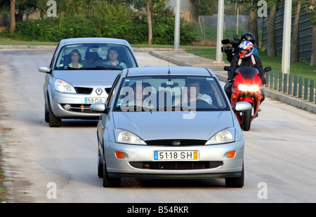 Kate et Gerry McCann arrivent à l'aéroport de Faro sur leur chemin du retour vers le Royaume-Uni Les Mccann retour en Angleterre avec deux ans des jumeaux Sean et Amélie quatre mois après son arrivée au Portugal pour des vacances en famille 09 09 2007 Madeleine McCann Banque D'Images