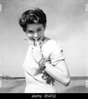 Festival du Film de Venise 1953. L'actrice allemande Tania Weber. Août 1953 D5369-028 Banque D'Images