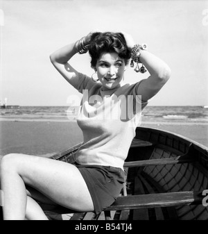 Festival du Film de Venise 1953. L'actrice allemande Tania Weber. Août 1953 D5369 Banque D'Images