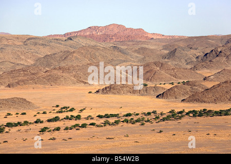 Zone des plaines dans le Damaraland Twyfelfontein en Namibie Banque D'Images