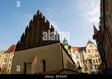 Ancien Nouvelle Synagogue Staronova synagoga Quartier Juif Josefov Prague pour un usage éditorial uniquement Banque D'Images