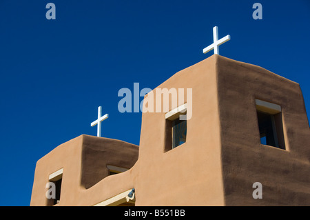 San Jose de gracia Eglise catholique en las trampas Nouveau Mexique sur la route de Taos Banque D'Images