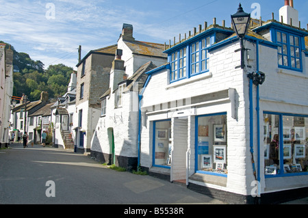 Village art shop Lansallos Street Cornwall Polperro sud-ouest de l'Angleterre UK Banque D'Images