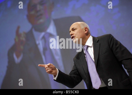 Blackppol 2007 conférence du parti conservateur Duncan Smith devient émotif durant son discours à la Conférence des conservateurs lors d'une conférence Banque D'Images