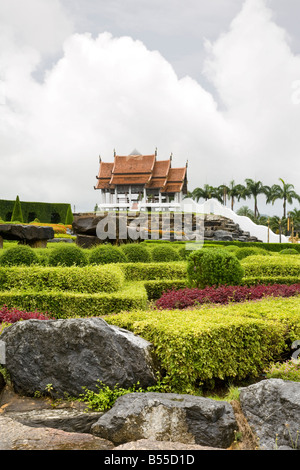 L'ornement jardin topiaire française officielle à Suan Nong Nooch Tropical Botanical Garden ou NongNooch Resort, Chon Buri, Pattaya, Thaïlande, Asie Banque D'Images