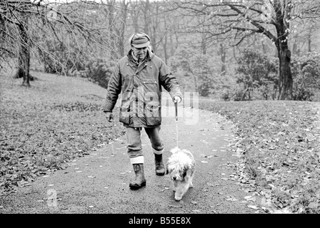 Chiens animaux : il est délabré à la recherche... mais aimable. Il en coûtait quelques shillings quand il était une petite boule de laine. Mais pour le pensionné Selena Greenwood il vaut chaque centime de la £300 elle a passé sur lui au cours des 2 ans 1/2. BobbyÖyou pourrait l'appeler un vieux English Sheepdog a passé les 2 ans 1/2 la vivant jusqu'à l'extérieur de la maison ...avec traitement de 5 étoiles à un embarquement chenil parce que sa maîtresse n'avait pas de maison pour qu'après elle est sortie de l'hôpital. Bobby est désormais en cours de réhabilitation pour bientôt lui et son propriétaire sera de nouveau ensemble quand elle reçoit un accueil de ses propres. Décembre 1969 Z12024-006 Banque D'Images