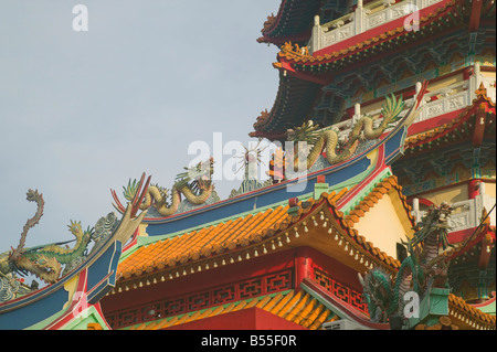 À toits un Tua Pek Kong temple Taoïste chinois à Sibu Sarawak Malaisie Banque D'Images
