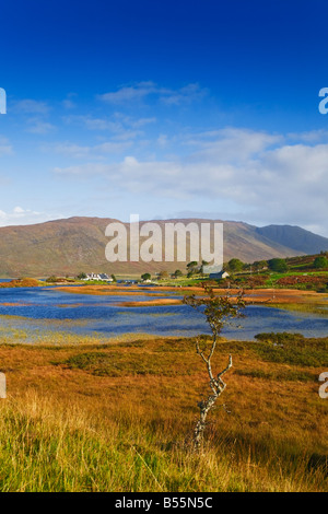 Vue sur le Loch une Mhuilinn à Milltown près de Florennes, Highlands Ecosse, Wester Ross United Kingdom Grande-bretagne UK Banque D'Images