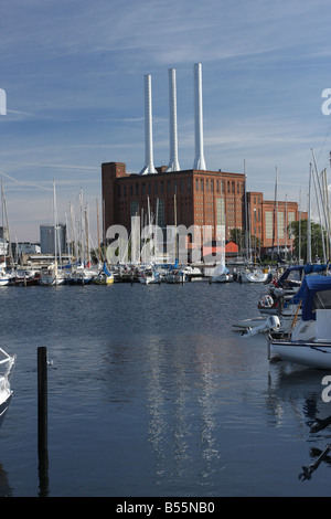 Svanemøllevaerket, de chaleur et d'une gare de Copenhague Danemark- 2008 Banque D'Images