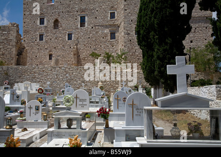 Lykourgos Logothetis cimetière Château de Pythagorion Samos Grèce Banque D'Images