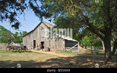 Texas Hill Country Stonewall Lyndon B Johnson State Park Historic Site Sauer ferme Beckmann living history museum Banque D'Images