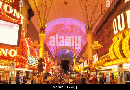 Fremont Street Experience Lightshow à Fremont Street downtown de Las Vegas NEVADA USA Banque D'Images