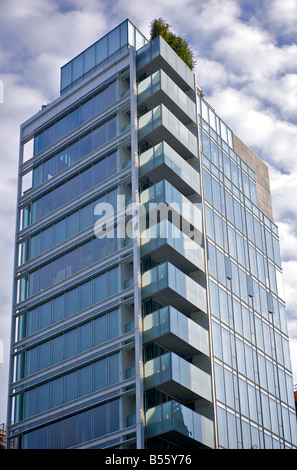 West Perry appartements à New York, conçu par l'architecte Richard Meier (pour un usage éditorial uniquement) Banque D'Images