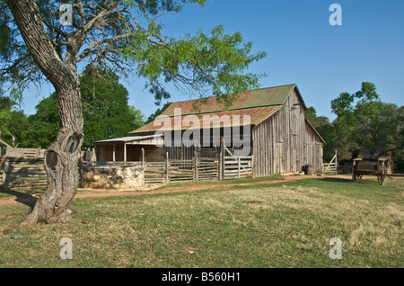 Texas Hill Country Stonewall Lyndon B Johnson State Park Historic Site Sauer ferme Beckmann living history museum Banque D'Images
