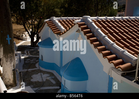 La plage de Nissi Ayia Paraskevi Samos Grèce Banque D'Images