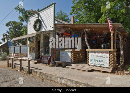 Texas Hill Country Bandera vieille ville historique 11e Rue Cowboy Bar Banque D'Images