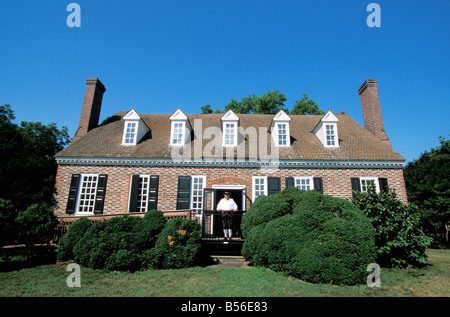 George Washington Birthplace National Monument colonial dress costume homme en Virginie Banque D'Images