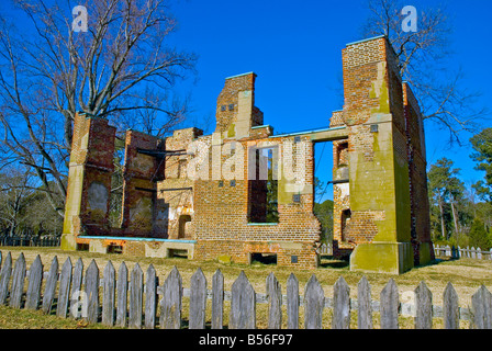 Jamestown Landing Jamestowne historique va Ambler Mansion ruines 1750 Banque D'Images