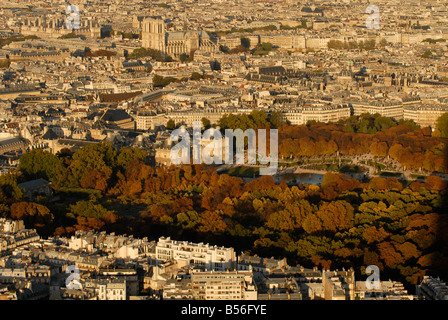 Vue panoramique sur le Jardin du Luxembourg Jardin du Luxembourg à Paris, France Banque D'Images