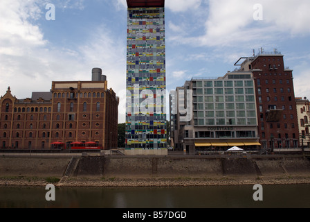 Colorium building, port des Médias, Düsseldorf, Rhénanie du Nord-Westphalie, Allemagne. Banque D'Images