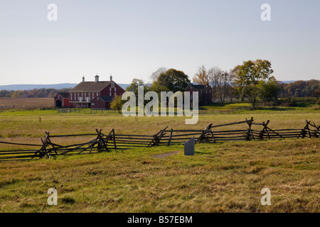 La Ferme Codori à Gettysburg, Pennsylvanie a joué un rôle important dans la bataille de Gettysburg. Banque D'Images