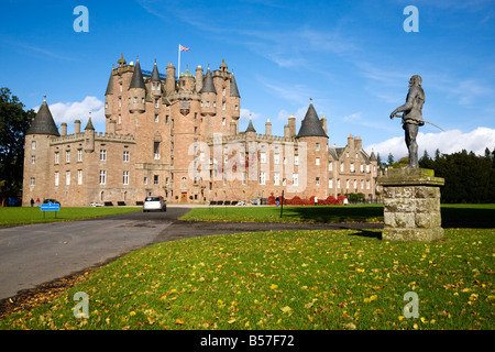 Glamis Castle le siège historique de la famille Lyon Bowes, Angus, Scotland. Banque D'Images