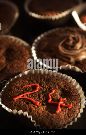 Petits gâteaux au chocolat Banque D'Images