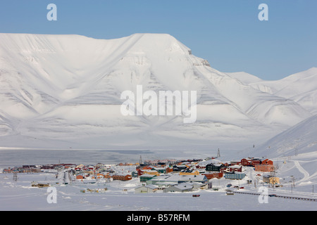 Longyearbyen, Svalbard, Spitzberg, l'Arctique, Norway, Scandinavia, Europe Banque D'Images