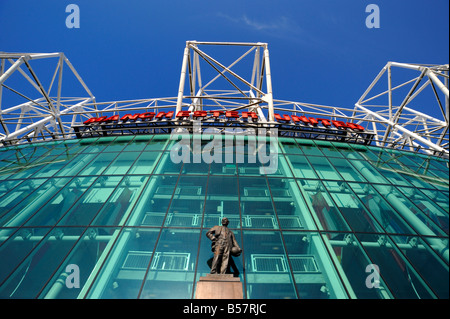 Le stade du club de football de Manchester United, Old Trafford, Manchester, Angleterre, Royaume-Uni, Europe Banque D'Images