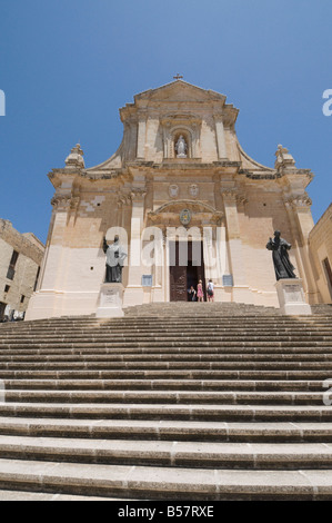 La Cathédrale de Gozo à l'intérieur de la Citadelle, Victoria (Rabat), Gozo, Malte, Europe Banque D'Images