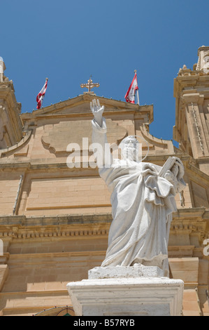 Église à Ghasri, Gozo, Malte, Europe Banque D'Images