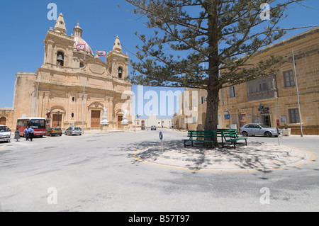 Église à Ghasri, Gozo, Malte, Europe Banque D'Images