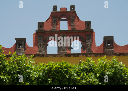 Détail de bulding dans la Plaza de Allende, San Miguel de Allende, Guanajuato, Mexique de l'État Banque D'Images