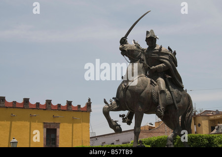 Plaza de Allende, un square près de Templo de Nuestra Señora de la Salud, église San Miguel de Allende, Guanajuato, Mexique de l'État Banque D'Images