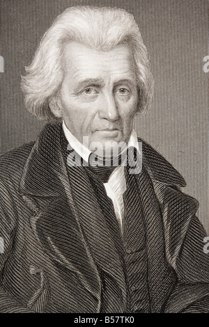 Andrew Jackson, 1767 - 1845. 7th Président des États-Unis d'Amérique. Banque D'Images