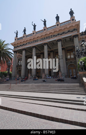 Teatro Juarez, le théâtre célèbre pour ses mélanges d'architecture à Guanajuato, Site du patrimoine mondial de l'UNESCO, de l'État de Guanajuato Banque D'Images