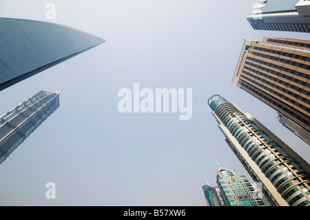 Les gratte-ciel modernes et plus haut bâtiment de la Chine continentale, l'International Finance Centre à Pudong New Area, Shanghai, Chine Banque D'Images