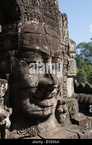 Temple Bayon, fin du 12e siècle, bouddhiste, Angkor Thom, Angkor, Site du patrimoine mondial de l'UNESCO, Siem Reap, Cambodge, Indochine Banque D'Images